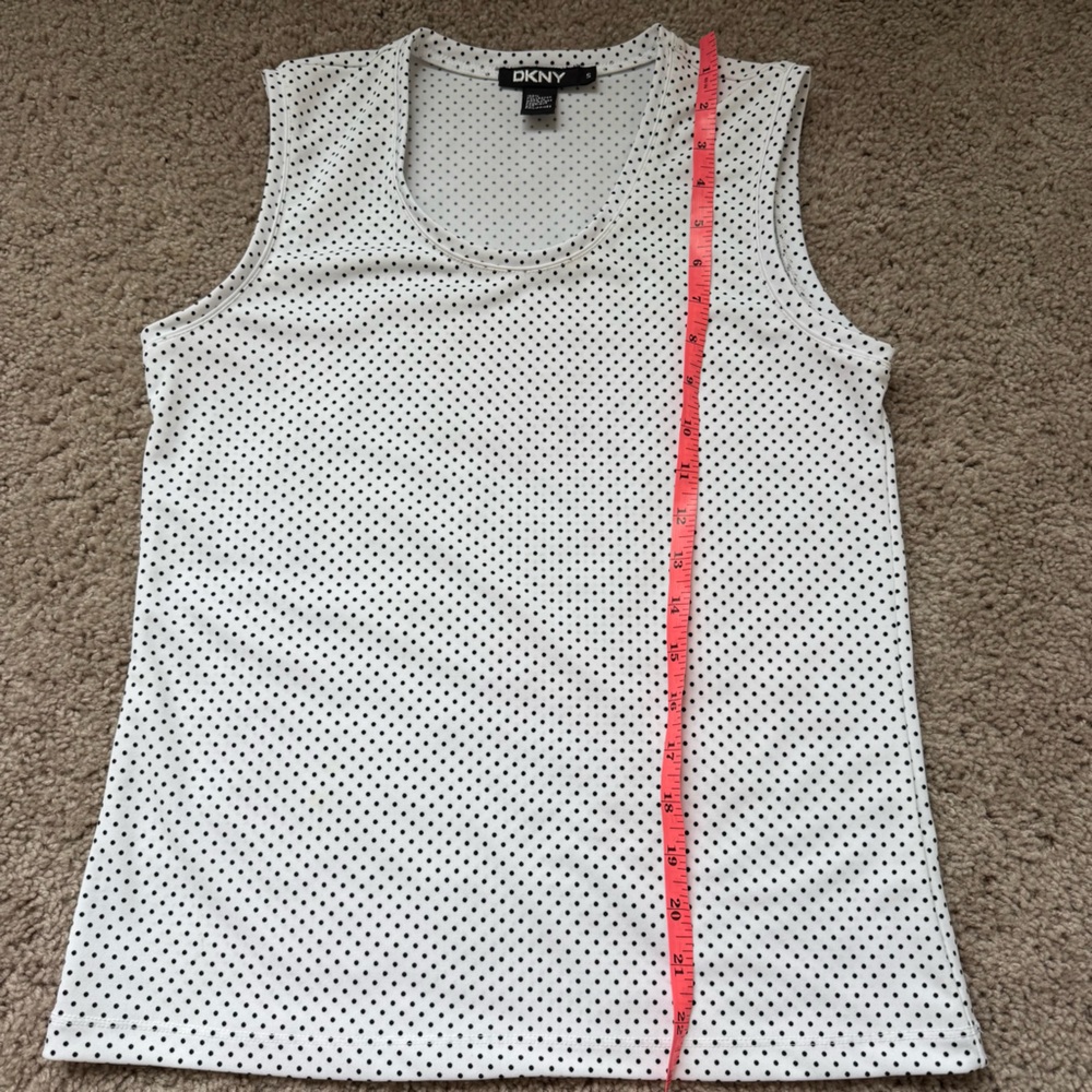 DKNY Tank Top Small Black & White Polka Dots - Picture 3 of 7
